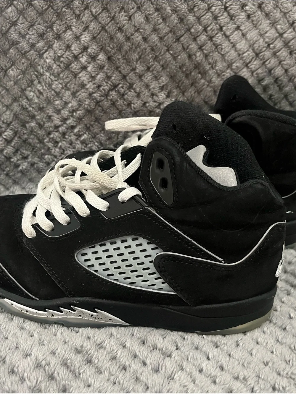 ✨ Nike Air Jordan 5 Retro GS Black Metallic Reimagined sneakers